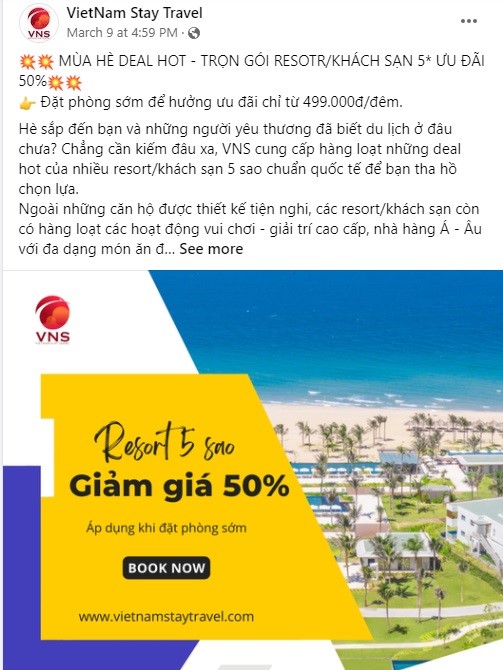 giá phòng tại Vietnam Stay Travel